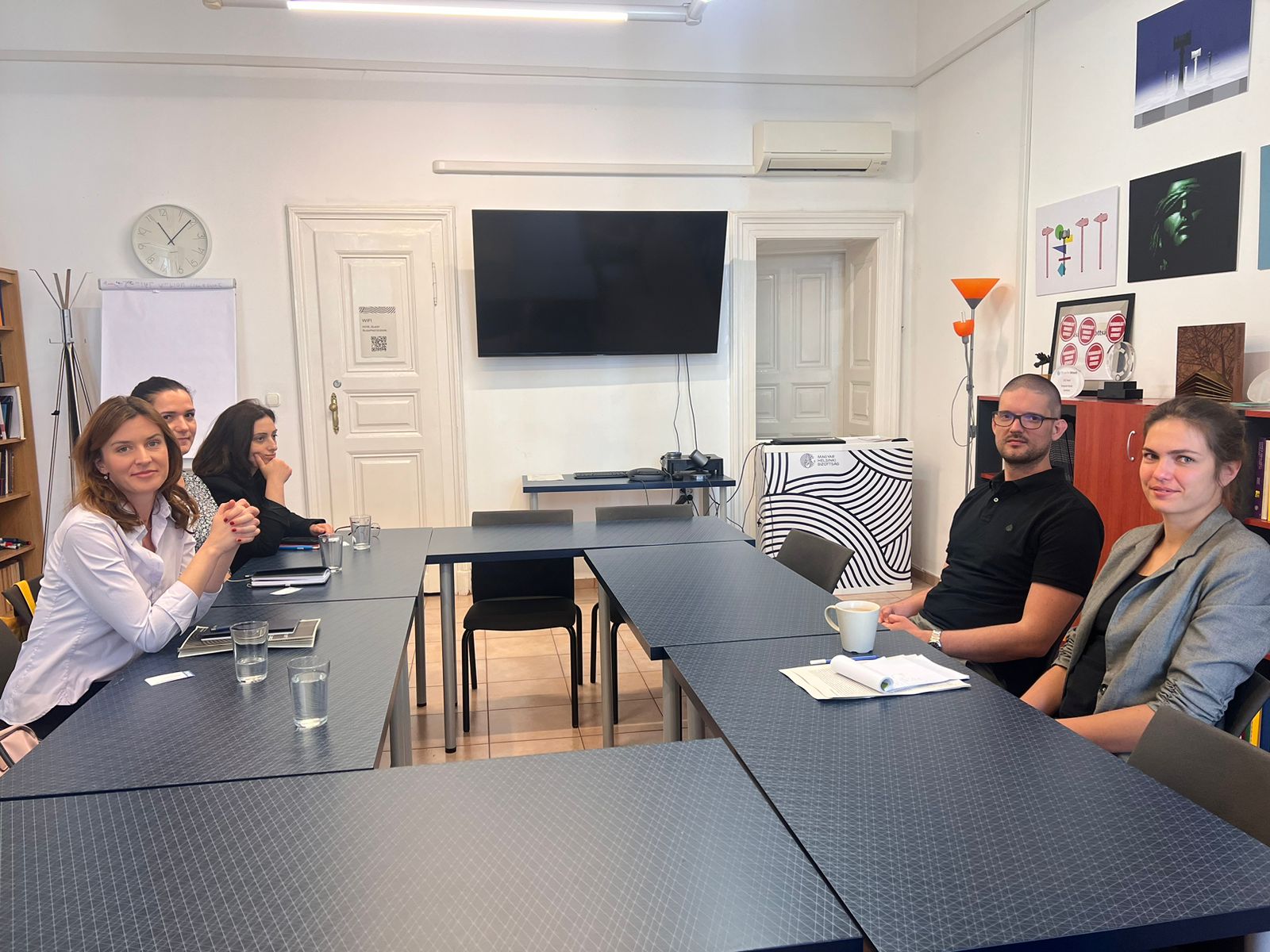 The Core Team members of ENEMO's Election Observation Mission to 2024 Municipal Elections in Hungary met with the Legal Lecturers of the Hungarian Helsinki Committee