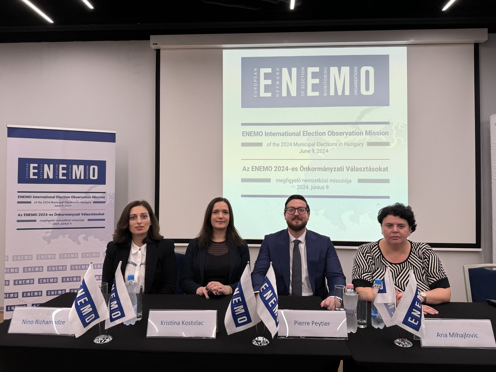 ENEMO's EOM to the 2024 Municipal elections in Hungary held its first press conference to officially announce the mission
